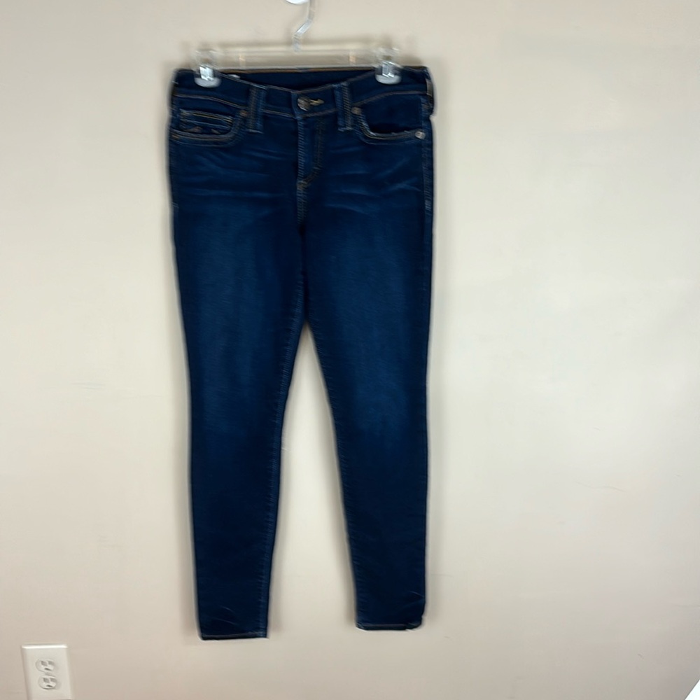 True Religion Halle Super Skinny Dark Wash Jeans Size 28